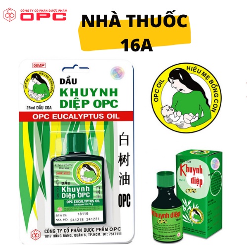 DẦU KHUYNH DIỆP OPC - DẦU DÙNG ĐƯỢC CHO TRẺ EM - CHÍNH HÃNG CÔNG TY