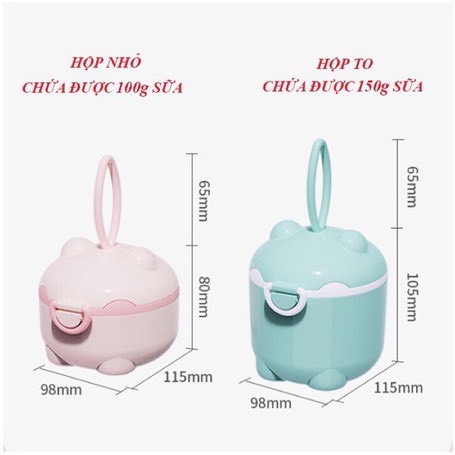 Hộp chia bột chia thức ăn cho bé tiện dụng loại lớn 150g