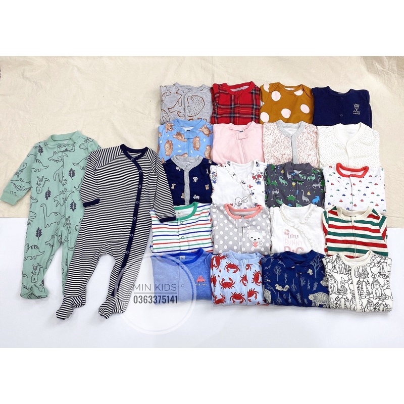 Sleepsuit - Body liền vớ cotton cho bé size 3-6m