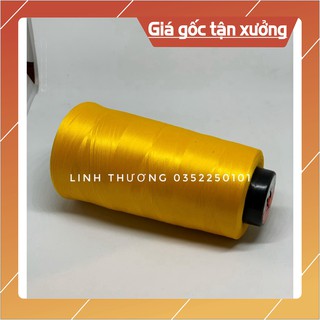 [MÀU HOT]Chỉ tơ vắt sổ cuộn to 5000m-màu vàng HT