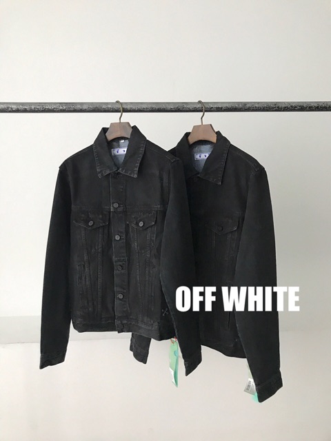 Áo khoác jeans Off White arrow print denim jacket fw20