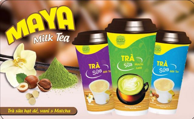 Trà sữa ly giấy hòa tan Maya
