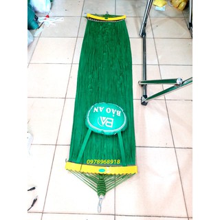 Võng xếp khung sắt sơn tặng lưới cán nhựa - võng xếp