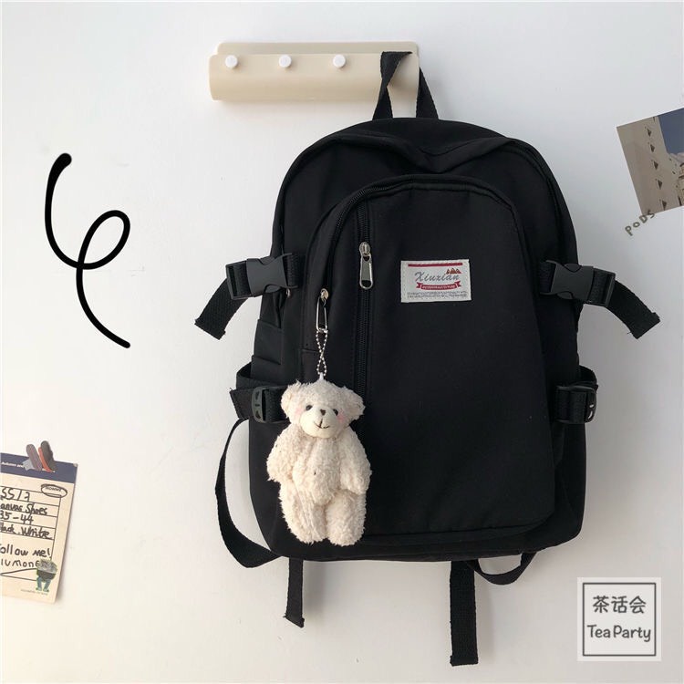 Balo Nữ Đi Học Chống Thấm Nước Giá Rẻ, Ba Lô Kèm Móc Khoá Cute