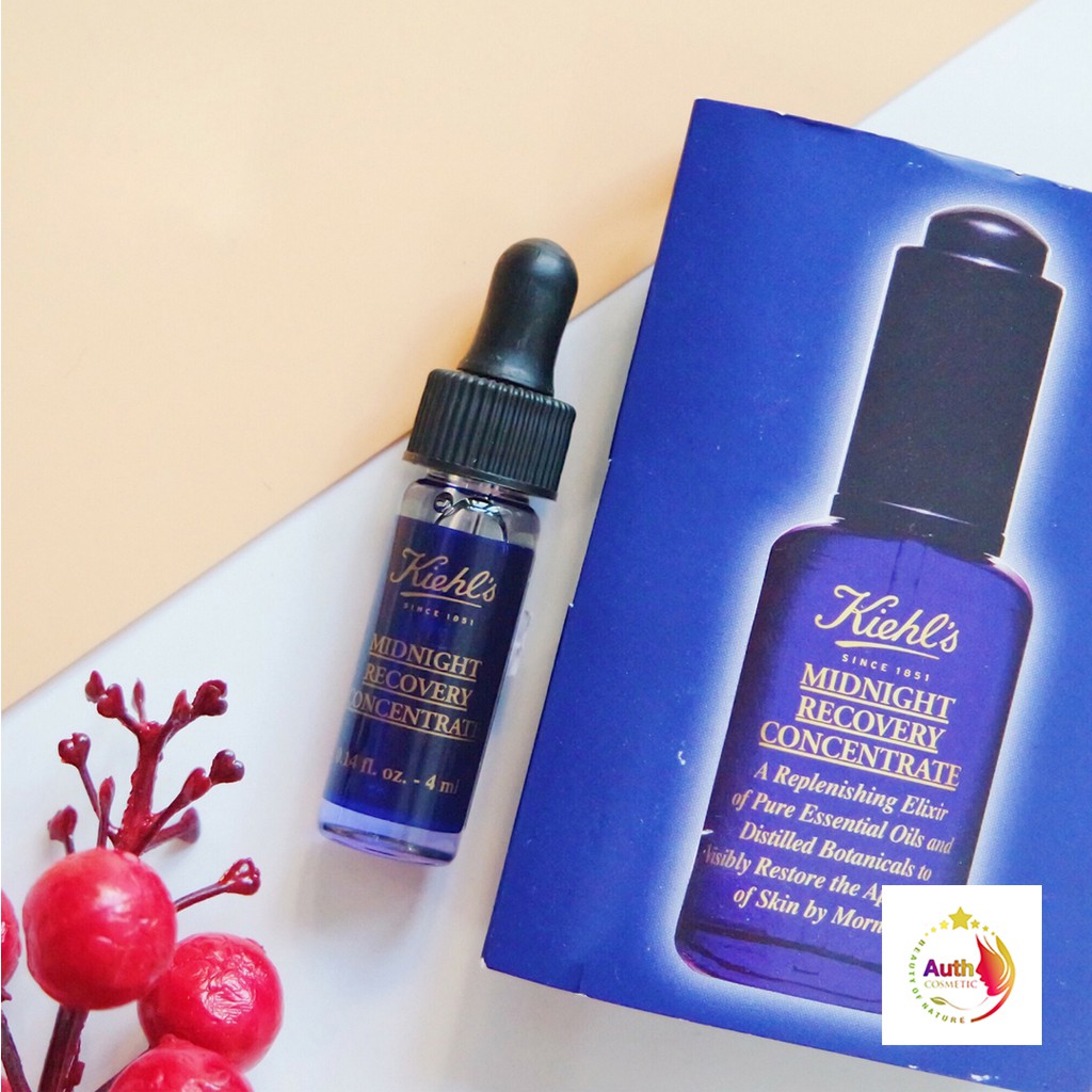 Serum dưỡng da ban đêm KIEHL'S Midnight Recovery Concentrate 4ml Tinh chất tái tạo phục hồi chống lão hóa dưỡng ẩm cao