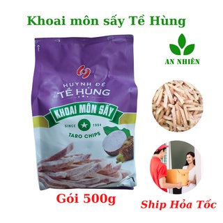 Khoai Môn Sấy Huynh Đệ Tề Hùng 500g, đồ ăn vặt từ hoa quả sấy khô