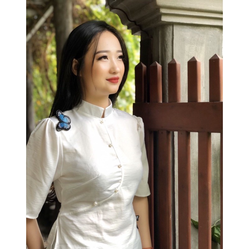 Set Bướm xinh - Đồ lam đi chùa - Set lam Phật tử