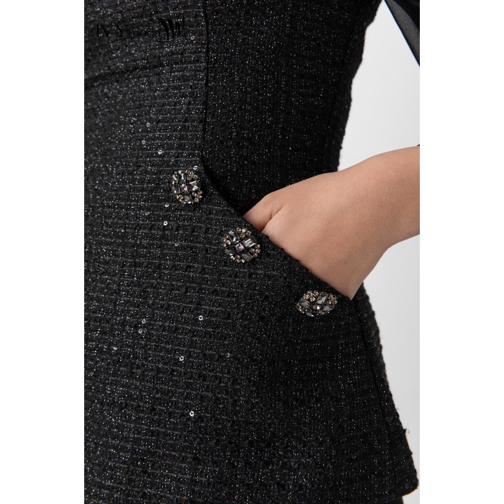 Áo sơ mi nữ cổ vuông IVY moda MS 17B9115