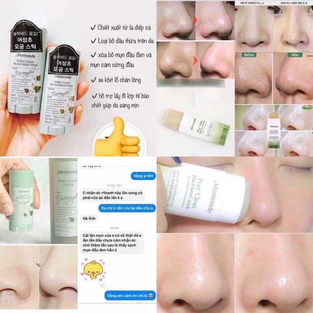 Thanh Lăn Mụn Đầu Đen Mamonde Pore Clean Blackhead Stick 18g | WebRaoVat - webraovat.net.vn