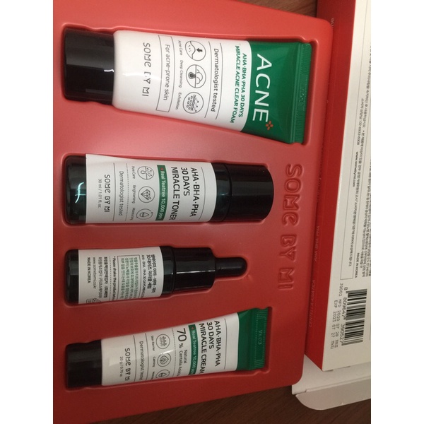 Bộ Dưỡng cho da Mụn Some By Me AHA- BHA-PHA 30 Days Miracle Set Mini 4 Sản Phẩm