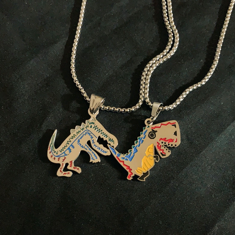 [Miễn Phí Vận Chuyển] Dây Chuyền Mặt Hình Khủng Long Nhỏ Như Trẻ Em Dễ Phối Đồ Dành Cho Nam Và Nữ 22137
