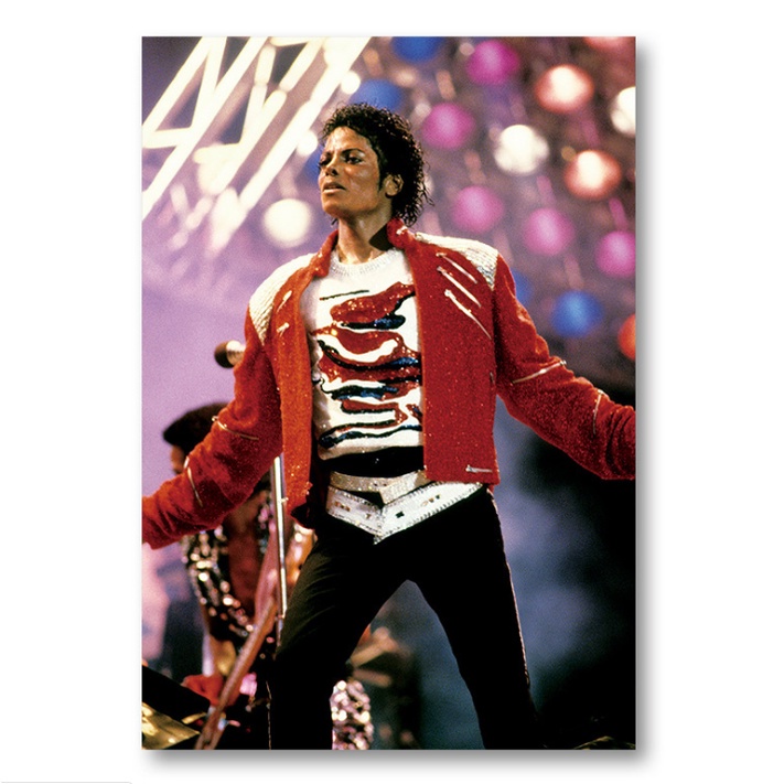 Poster Giấy Kraft Màu Vàng Và Trắng Dùng Để Trang Trí Quán Bar/Cafe/Michael Jackson