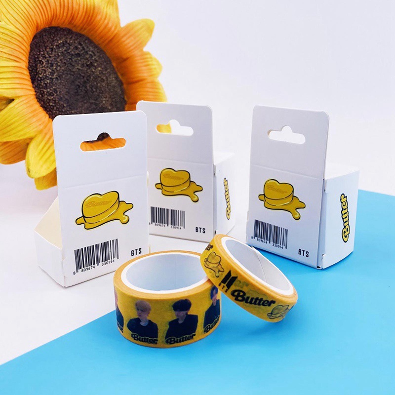 Set 2 cuộn băng keo in hình BTS dùng trang trí DIY