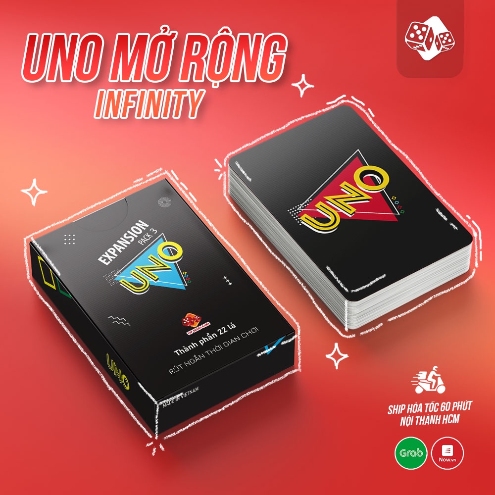 UNO MỞ RỘNG - UNO INFINITY giúp rút gắn thời gian 1 ván chơi( hộp đen)