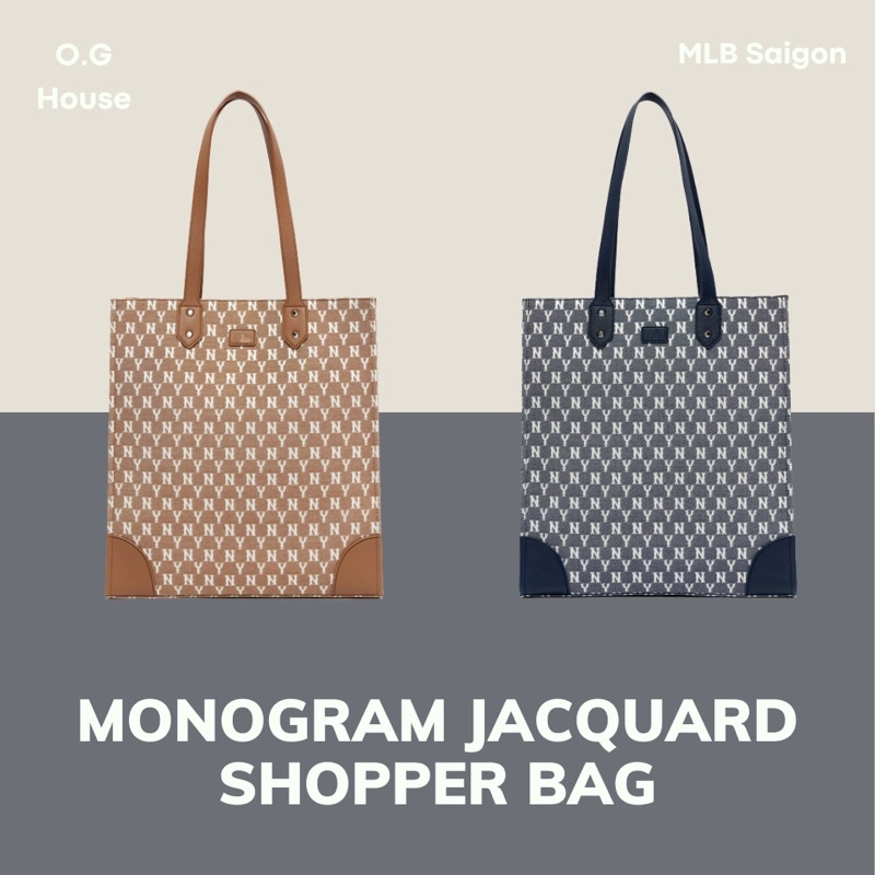 Túi MLB ▫️Chính hãng▫️Túi monogram jacquard shopper bag