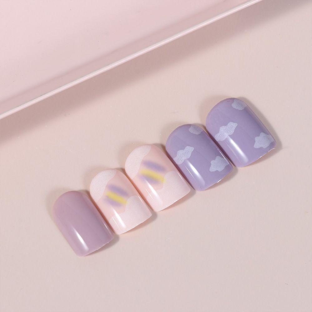 Bộ Móng Tay Giả Đầu Tròn Che Phủ Toàn Diện