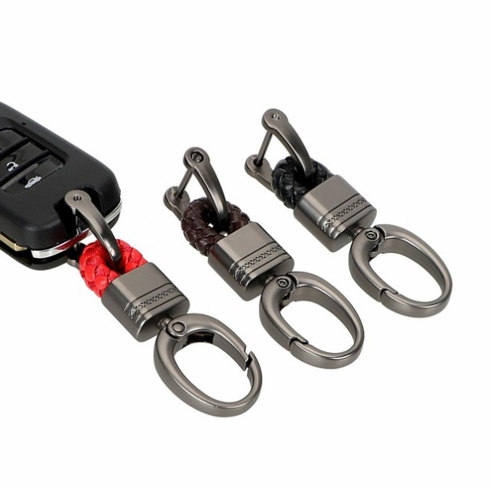 1 Móc Chìa Khóa Xe Hơi/ Xe Máy Bằng Da Bện Tay Độc Đáo Thời Trang