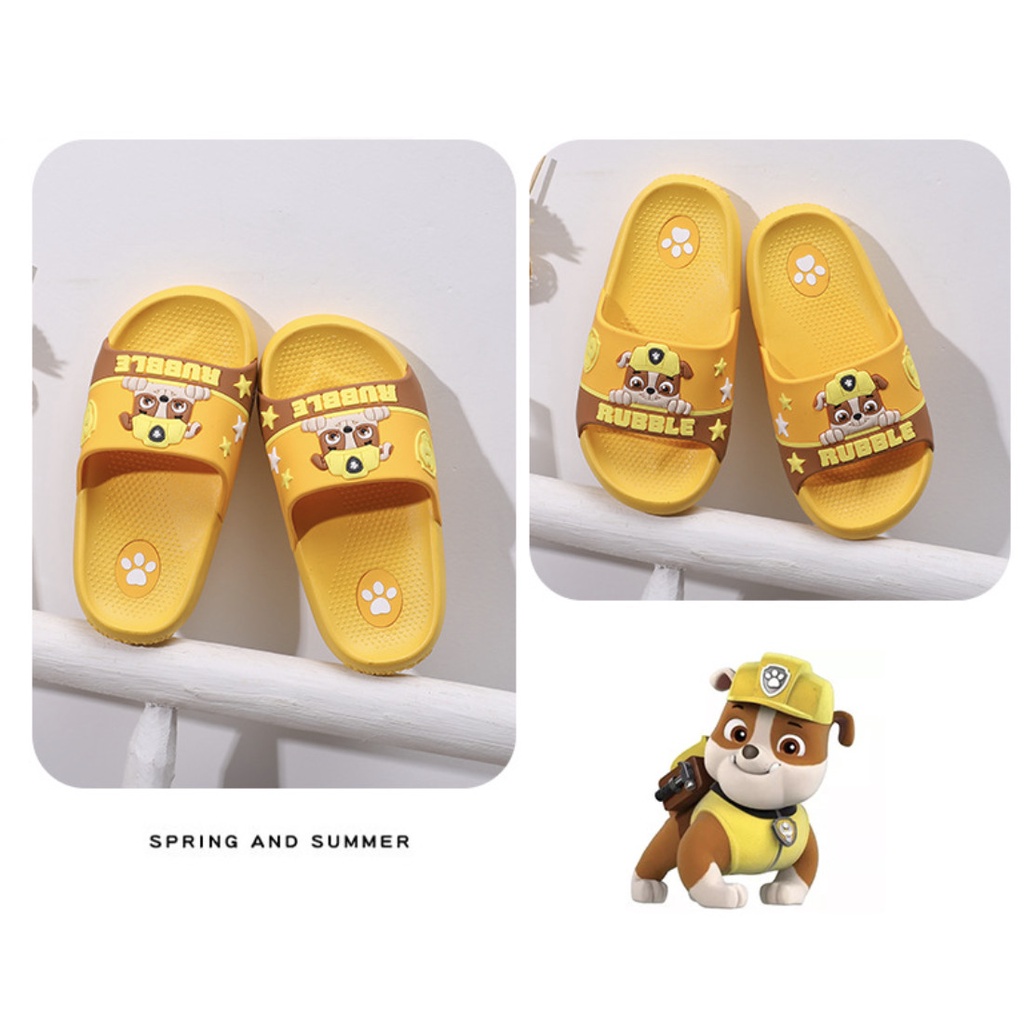 Dép quai ngang đội chó cứu hộ PAW PATROL gồm CHASE MARSHALL RUBBLE SKYE chống trượt chống trơn cho bé chân thoải mái