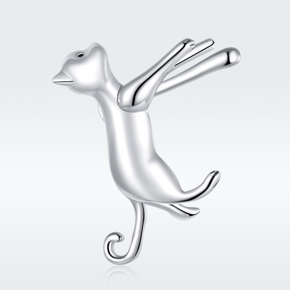 BAMOER 1 Bông Tai bạc 925 Hình Mèo Dễ Thương