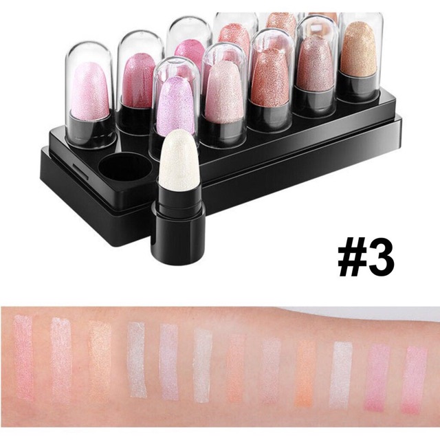 Set Sáp Mắt Nhũ Bóng Highlight Mini 12 Thỏi Maycreate Nội Địa Trung Chính Hãng