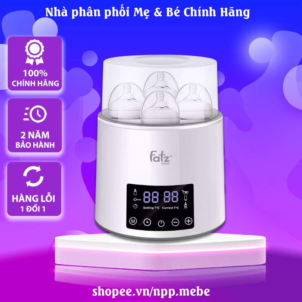 Máy tiệt trùng 4 bình sữa Fatz Baby Quatro 1 - hâm sữa, hâm nước, hâm thức ăn, rã đông