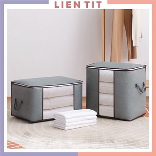 Túi vải đựng quần áo, chăn màn cỡ lớn vải không dệt hút ẩm dày dặn chắc chắn