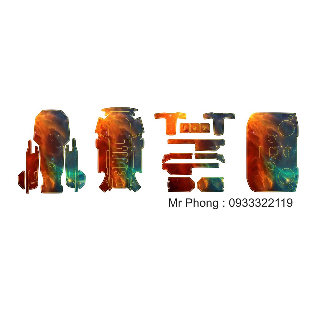 Miếng Dán Skin Trang Trí Flycam Mavic Mini - Mini 2 - Mini Se - Dán Full Body Máy - Vũ Trụ Ngân Hà