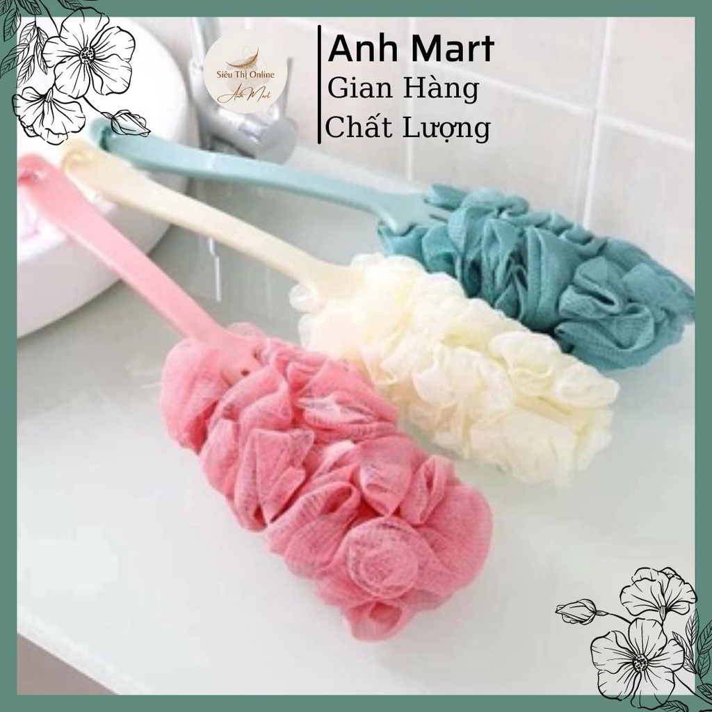 Cây bông tắm,cọ lưng Anh Mart có cán dài dễ sử dụng chất liệu mềm mại