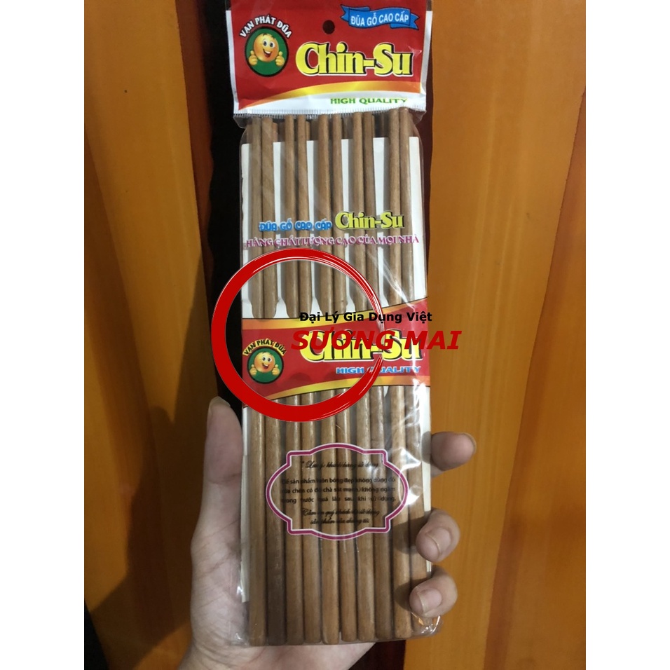 Bộ 10 Đôi Đũa Gỗ Kim Hằng Cao Cấp loại đẹp, chống mốc