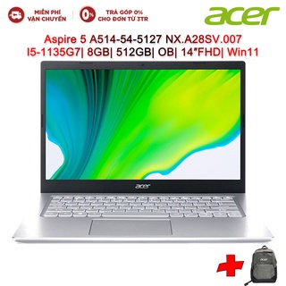 Laptop ACER Aspire 5 A514-54-5127 NX.A28SV.007 I5-1135G7| 8GB| 512GB| OB| 14″FHD| Win11