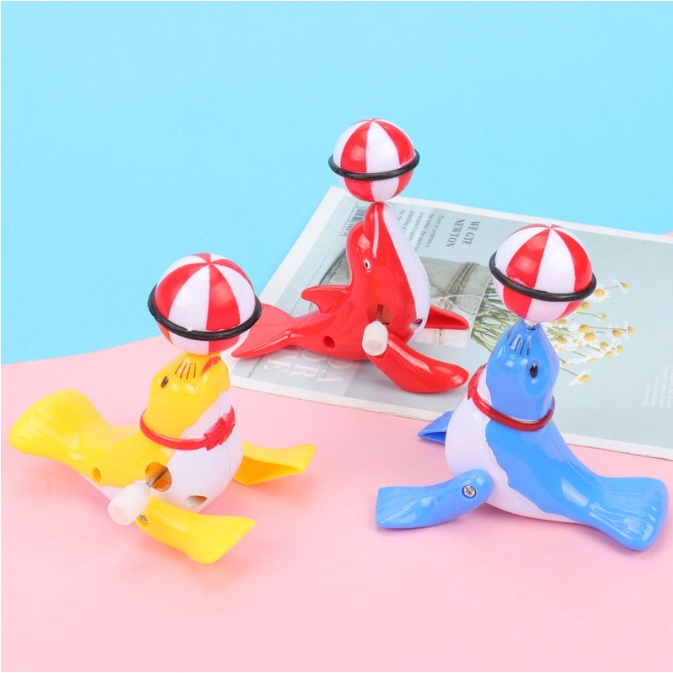 Đồ chơi Trẻ Em Hải Cẩu, Cá Heo Biểu Diễn Xiếc Vặn Cót cho bé cực dễ thương