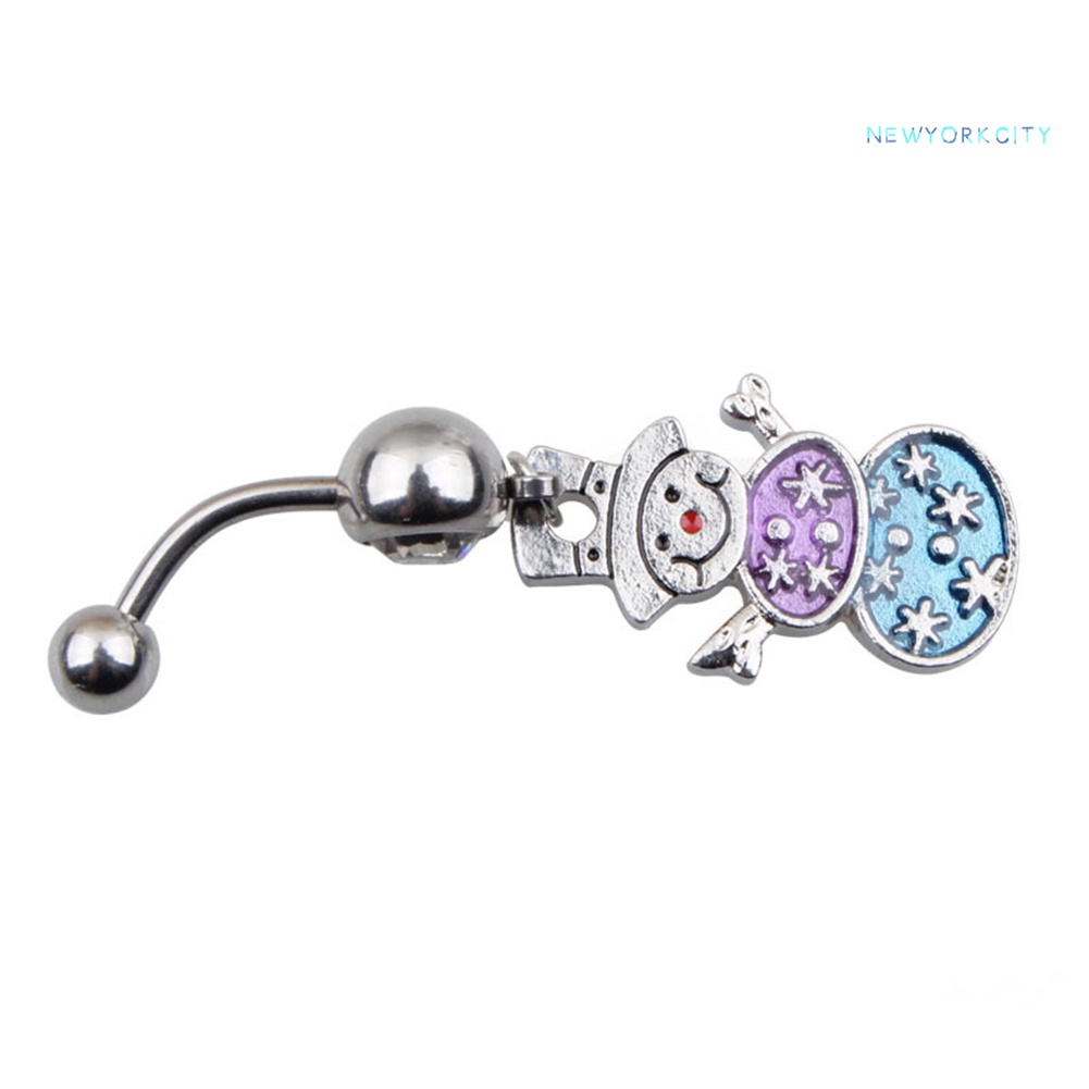 Khuyên Rốn Họa Tiết Người Tuyết Giáng Sinh