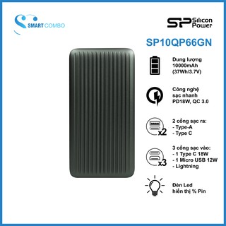 Sạc dự phòng Silicon Power QP66 10000mAh