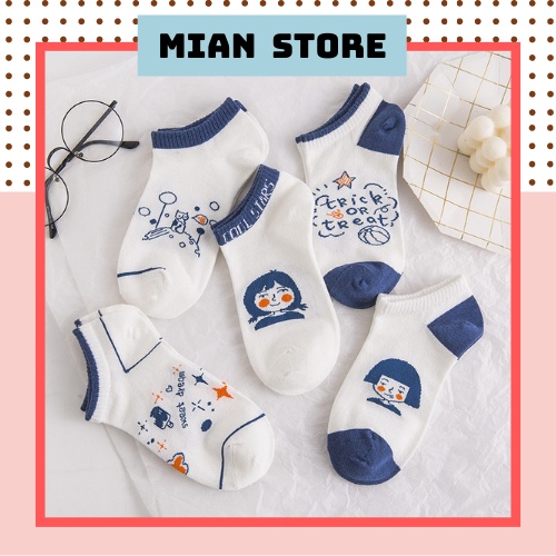 Tất nữ cute cổ ngắn phong cách Nhật Bản trẻ trung năng động - T054