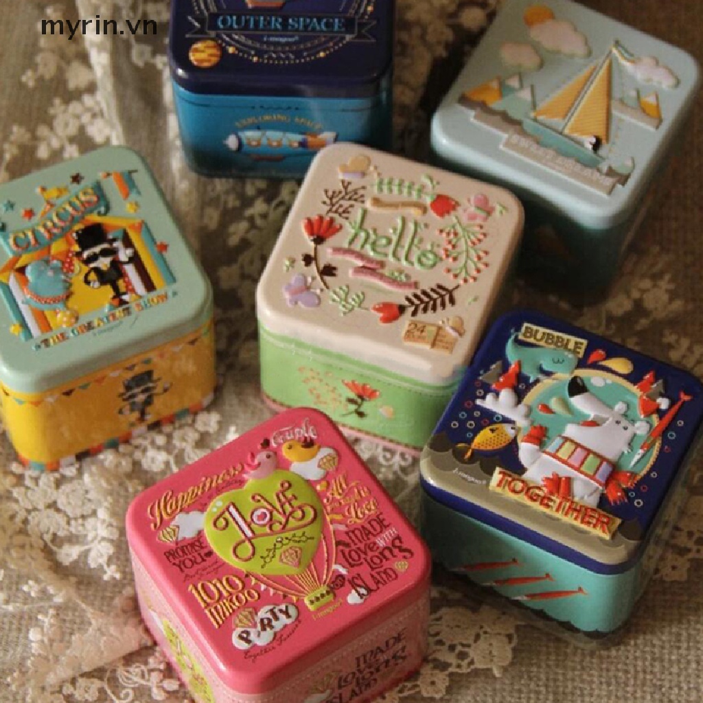 Hộp Thiếc Đựng Trang Sức In Họa Tiết Hoạt Hình 3D