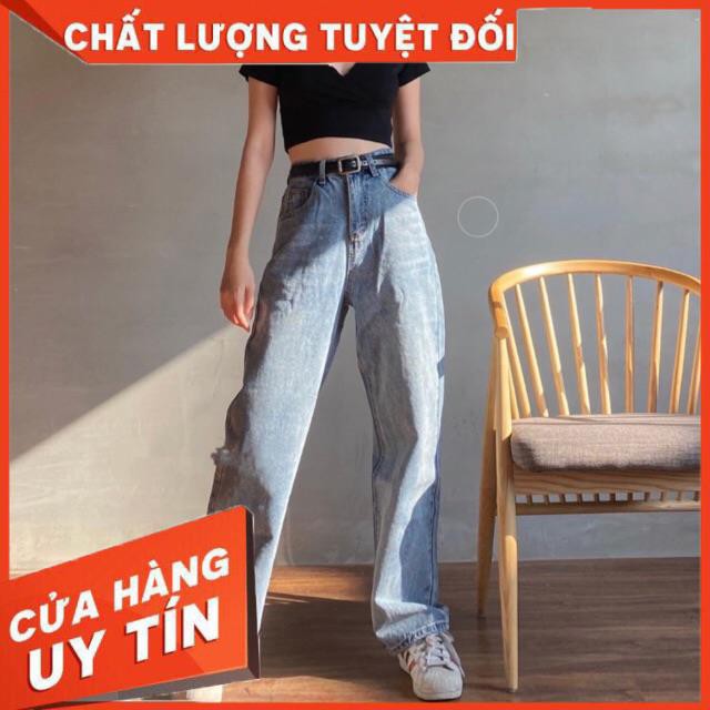 QUẦN JEANS DÀI ỐNG RỘNG GẤP LAI CỰC HOT- hình thật 100% | WebRaoVat - webraovat.net.vn