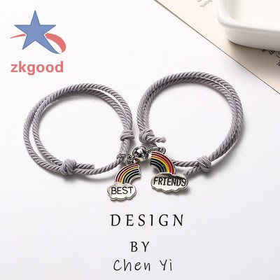 Vòng Đeo Tay Nam Châm Cá Tính Cho Cặp Đôi Phối Mặt Hình Rainbow Phi Hành Gia Thời Trang Phong Cách Retro Hàn Quốc | BigBuy360 - bigbuy360.vn