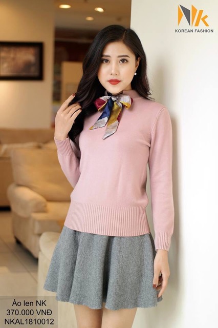 Freeship 99k TQ_Combo 6 áo len cổ nơ