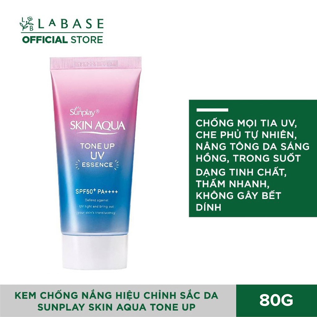 [Mã SKAMPUSH9 giảm 10% đơn 200K] Kem Chống Nắng Hiệu Chỉnh Sắc Da Sunplay Skin Aqua Tone Up UV Essence SPF50+ 80g