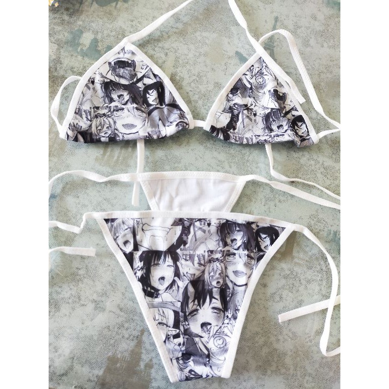 set bikini 2 mảnh phong cách ahegao sexy