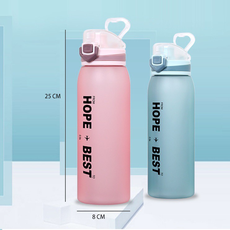 [Hàng Cao Cấp] Bình Nước Thể Thao, Tập Gym Hope To Best, Nhựa Tritan 900ml, BPA Free An Toàn Cho Sức Khỏe.