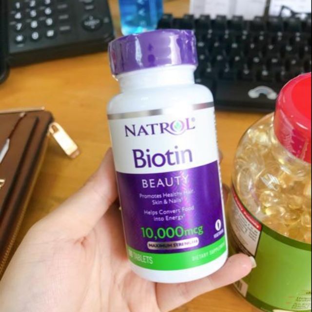 Viên Uống Natrol Biotin 10000 Mcg 100 Viên Của Mỹ - Biotin 10.000 mcg