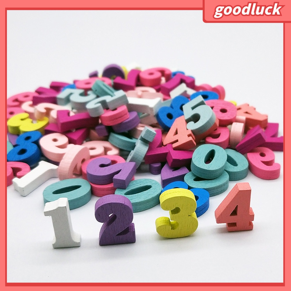 Bộ 100 miếng gỗ hình chữ cái và chữ số