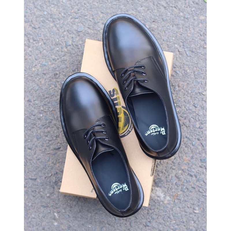 Giày Da Bò 1461 2020 Full Black .Giày Dr.Martens Thailand Chính Hãng(1461.F.Black)