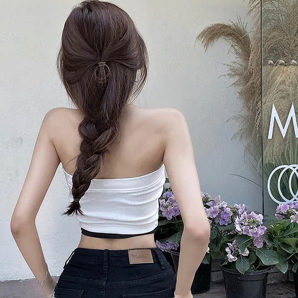Xả Kho : Áo Crop-top láo lót áo len không dây siêu sexy siêu quyến rũ chất len móc mềm mại A007 hot