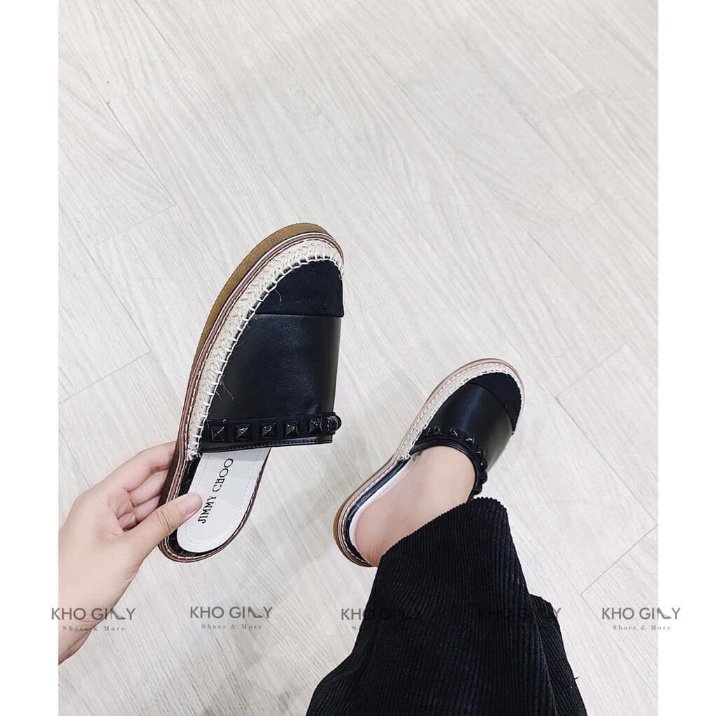 Giày sục đế cói êm chân da lỳ mềm chất đẹp | BigBuy360 - bigbuy360.vn
