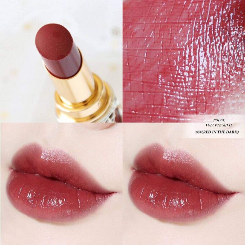 Lịch Sử Giá Son Ysl Rouge Volupté Shine Màu 76 Red In The Dark Sắc Đỏ Nâu  Siêu Quyến Rũ Cập Nhật 9/2023 - Beecost