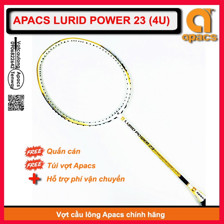 [Vợt cầu lông Apacs Lurid Power 23 - 4U] – Thân to trợ lực, đập cầu chắc tay