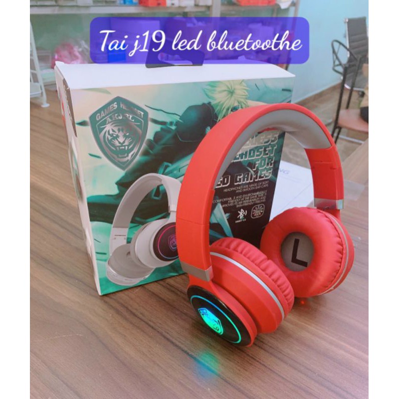 HEADPHONE CHỤP TAI BLUETOOTH J19 LED,,