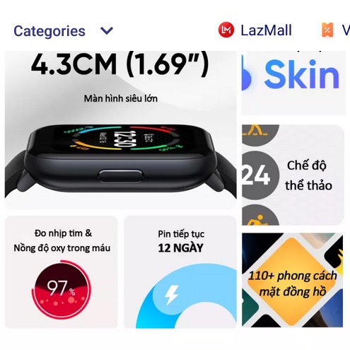 Đồng hồ thông minh Realme Watch S100 - Hàng nhập khẩu chính hãng